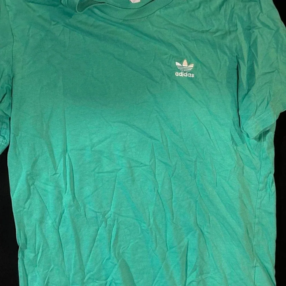 Adidas Originals Trefoil T-Shirt Mens Medium Teal Green Short Sleeve Cotton Tee